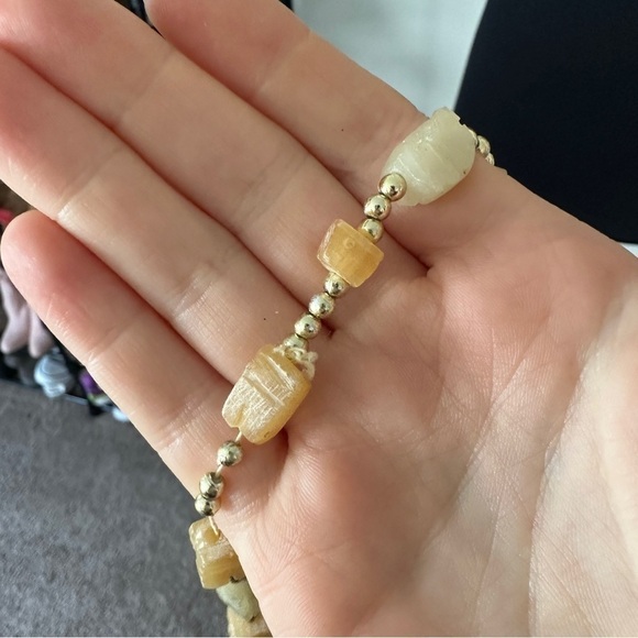 Vintage Costume Jewelry Beaded Rock Necklace - Picture 7 of 9